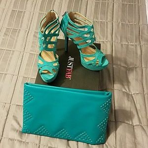 Heels and matching handbag
